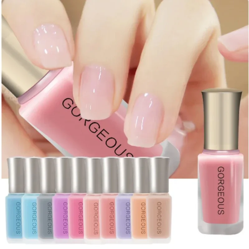 

10ml Jell Nail Polish Semi-transparent Nude Color Nails Gel Polish Tearable Quick Dry Watercolor Long Lasting Gel for Nail Art