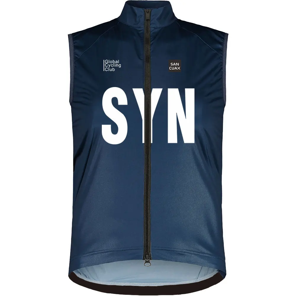 SYN SANCUAX Summer Cycling Sleeveless Jerseys Windproof Sport Run Vest Mountain Bike Sleeveless Cycling Vest Men's Cycling Gilet 4