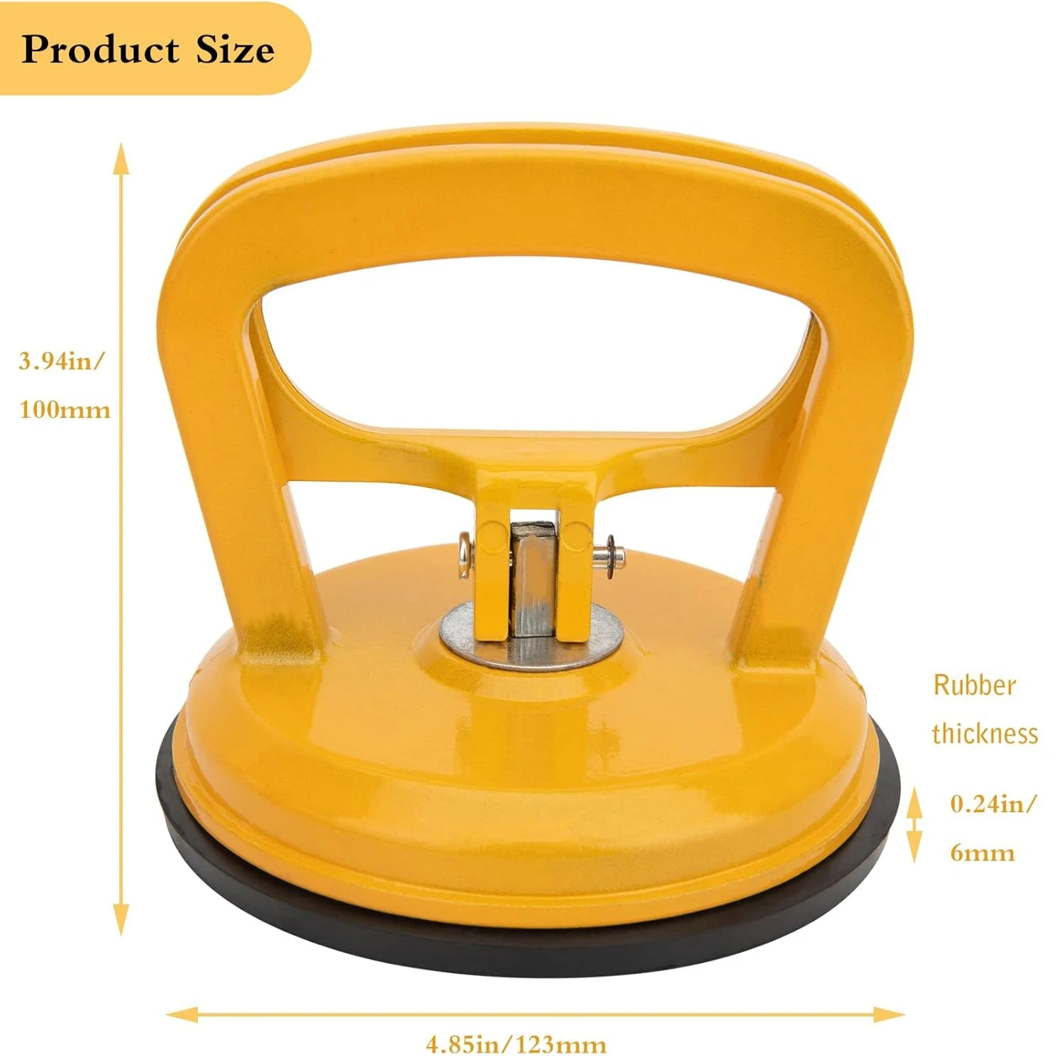 1-3 Suction Cups Heavy Duty Aluminum Vacuum Plate Handle Glass Holder Hooks to Lift Large Glass/Tile Lifter/Moving Glass/Pad