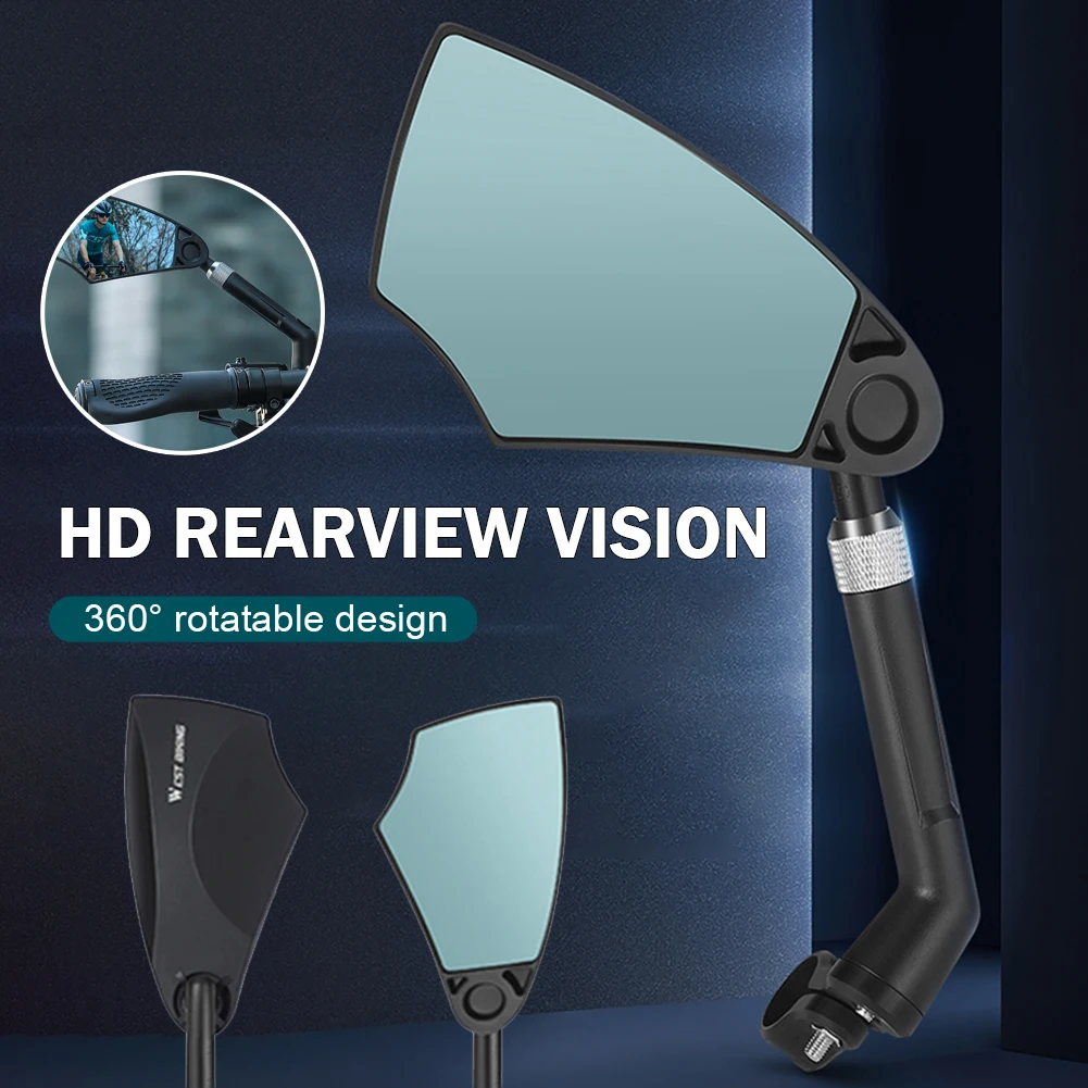 

Anti-Glare Bicycle Mirror Back Sight 360°Rotatable Wide Range Handlebar Rear View Reflect Electric Scooter Mirror Bike Accessori