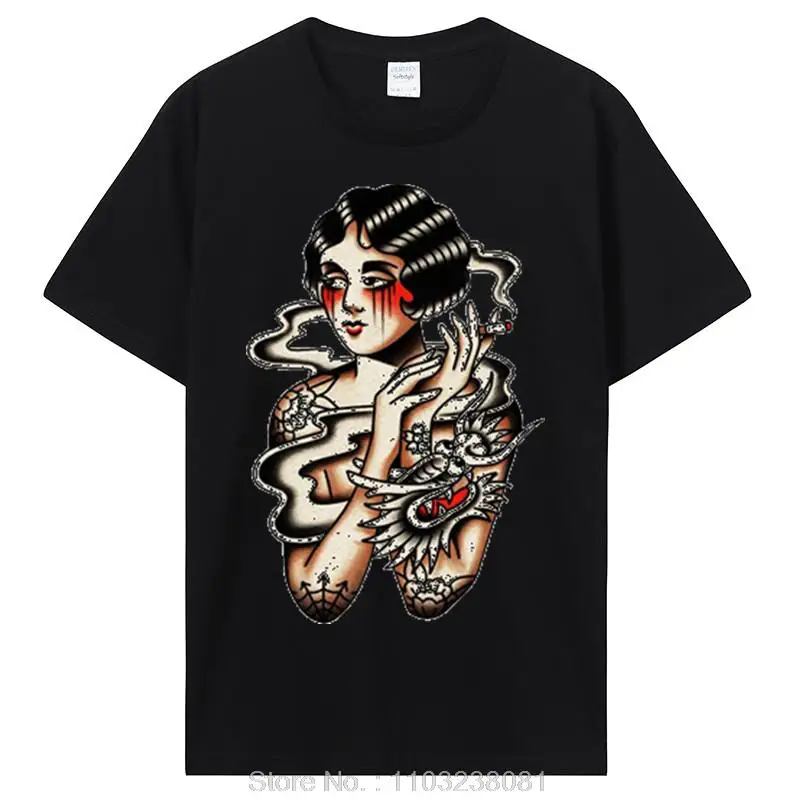 Verkauf Männer T Shirt Mode T-shirt Sommer Baumwolle Tops Pin Up Girl Hot Rod Rockabilly Tattoo Musik Garage Oldschool V8 USA_voghion.com