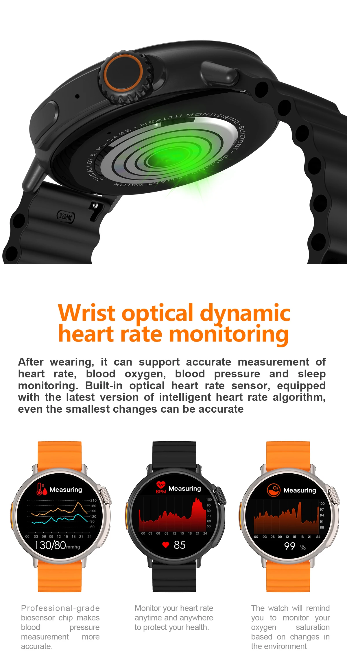 Title 19, Smartwatch con schermo AMOLED da 1.6 pollici a ...
