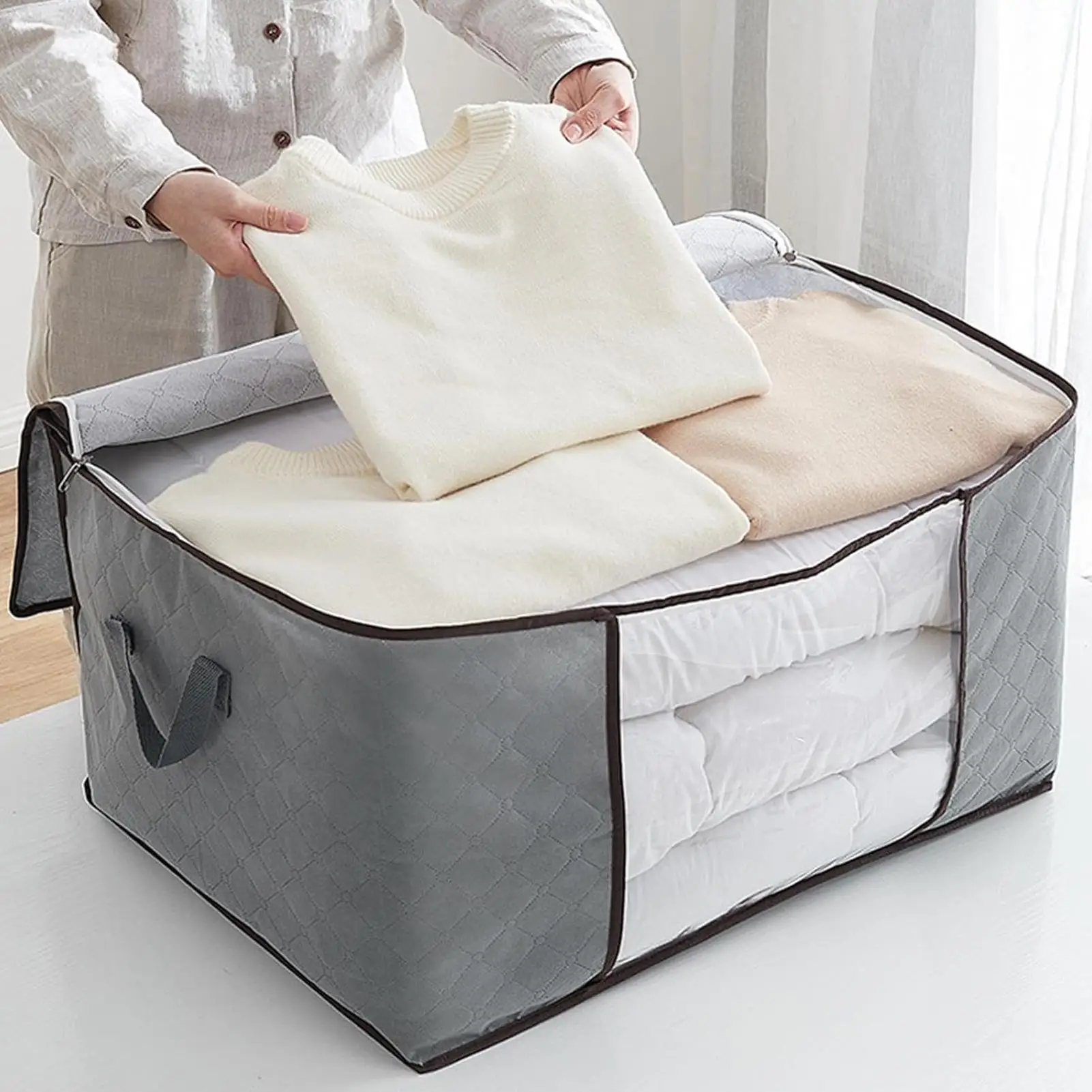 Quilt Clothes Big Capacity Dust-proof Storage Bag Quilt Bedding Storage Closet Organizer Wardrobe Organizer Blanket Sorting Bags