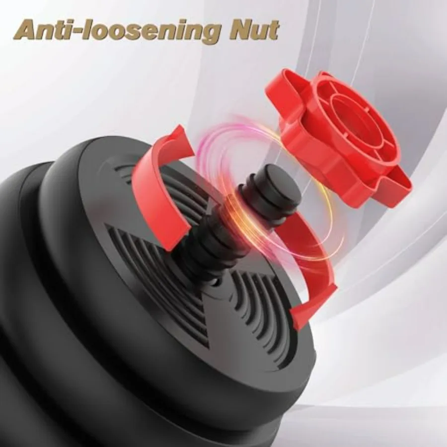 Adjustable Dumbbells Set 6 in 1 Weight Set Dumbbell Barbell Kettlebells, Push-up, Push up Stand and Ab roller for Workout Home F