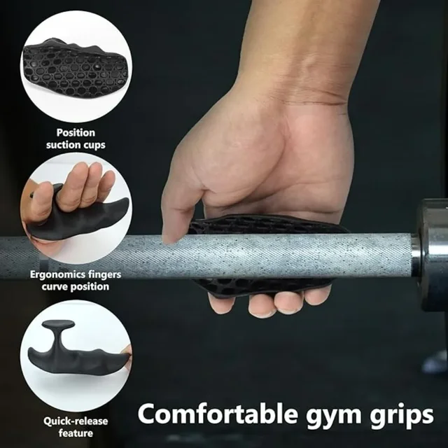 Silicone Hand Grip Strengthener Anti Slip Palm Protection Pad Portable Dumbbell Weight Lifting Hand Trainer Fitness Accessories 3