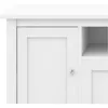 SOLID WOOD Universal TV Media Stand,72inch Wide,Farmhouse Rustic,Living Room Center for Flat Screen TVs up to 80 inches in White 5