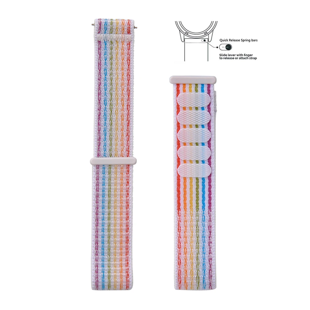 Enhanced Adjustable Nylon Quick Release Watchbands with Comfort Elastic Strap