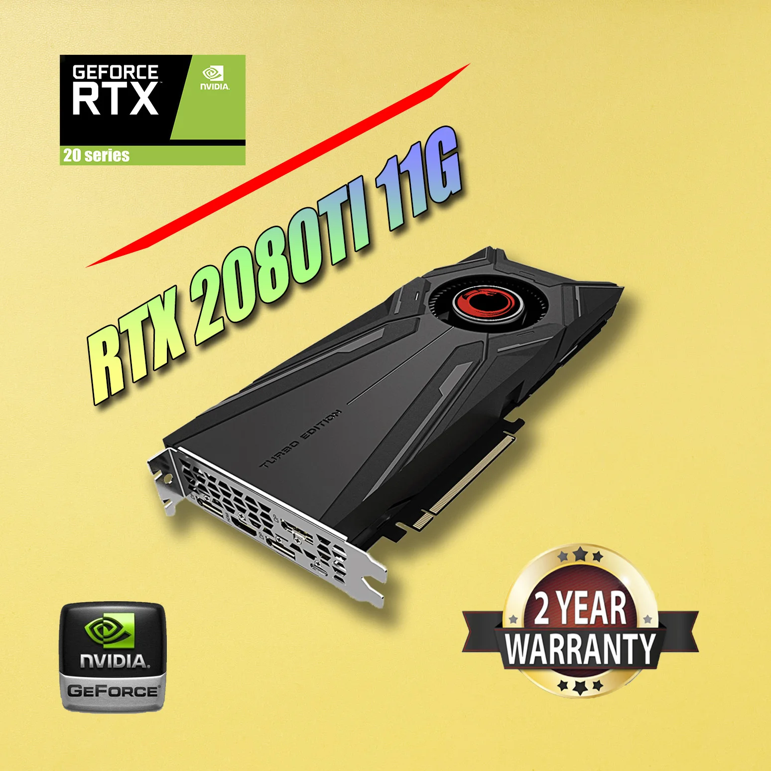 Geforce NVIDIA RTX2080TI 11G Turbo 352bit 14nm PCI Express 3.0 X16