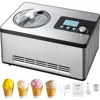 Automatic Ice Cream Maker with Built-in Compressor, 2 Quart No Pre-freezing Fruit Yogurt Machine, Stainless Steel 1