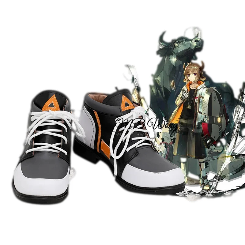 

Arknights Bison Cosplay Boots Leather Shoes Halloween Party Custom Made Any Size for Unisex