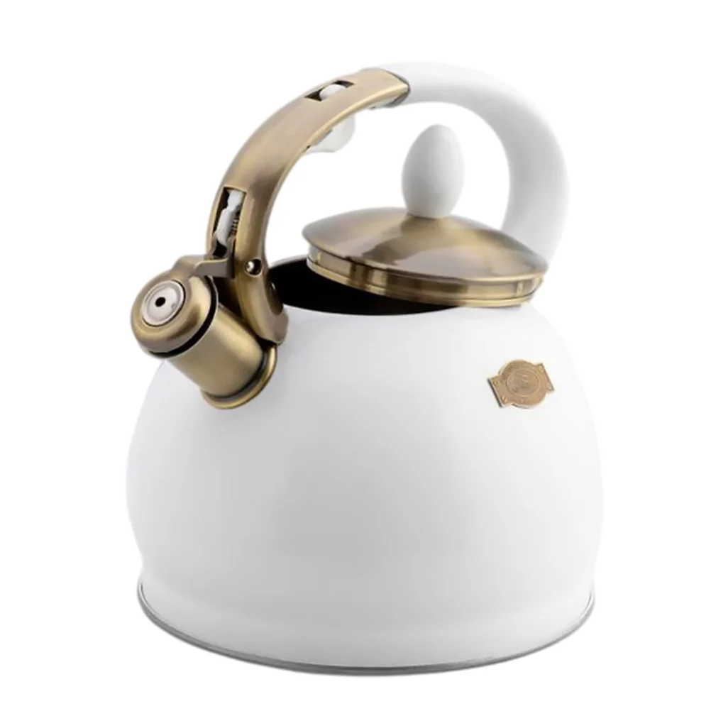 

Whistling Tea Kettle Stovetop Pot: Stainless Steel Tea Kettle Sounding Teapot for Tea Coffee Boiling Container 3 5L