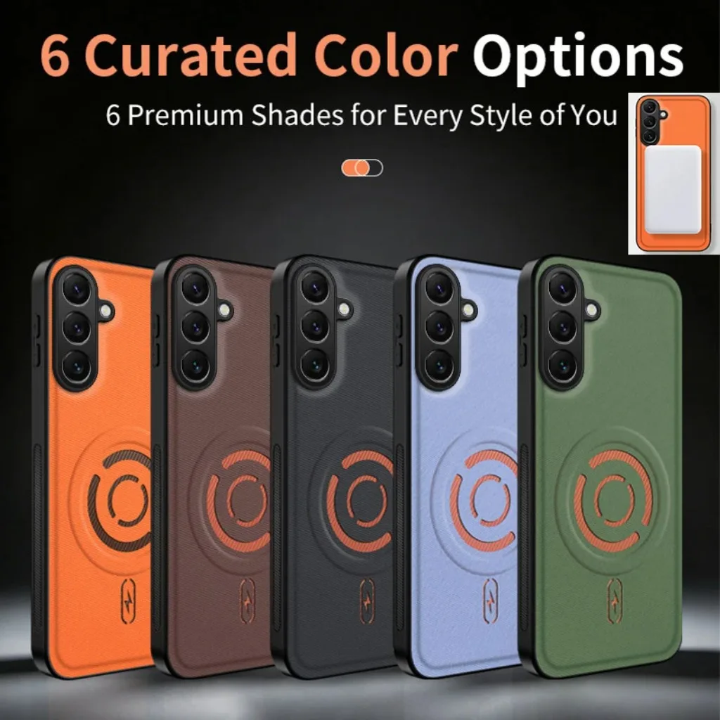 Tech Texture Magnetic Leather Shockproof Phone Case Cover