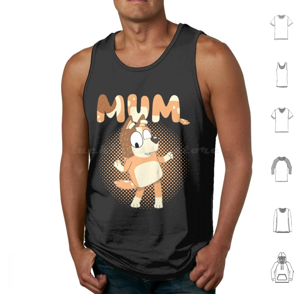 

Mum Tank Tops Vest Sleeveless Mum Holiday Dad Goals Dad Mom Father Mommy Dog Funny Dog Cartoon Dog Cartoon Cattle Dog And