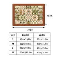 Retro Printed Coffee Pad Super Absorbent Kitchen Countertop Mat Drain Tableware Draining Pad For Home Decor Dry Rug Kitchen Mat 6