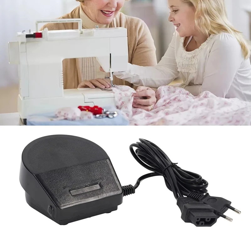 Sewing Machine Foot Pedal Sensitive Universal 220V Horseshoe Shaped Sewing Machine Pedal With Power Cord EU Plug