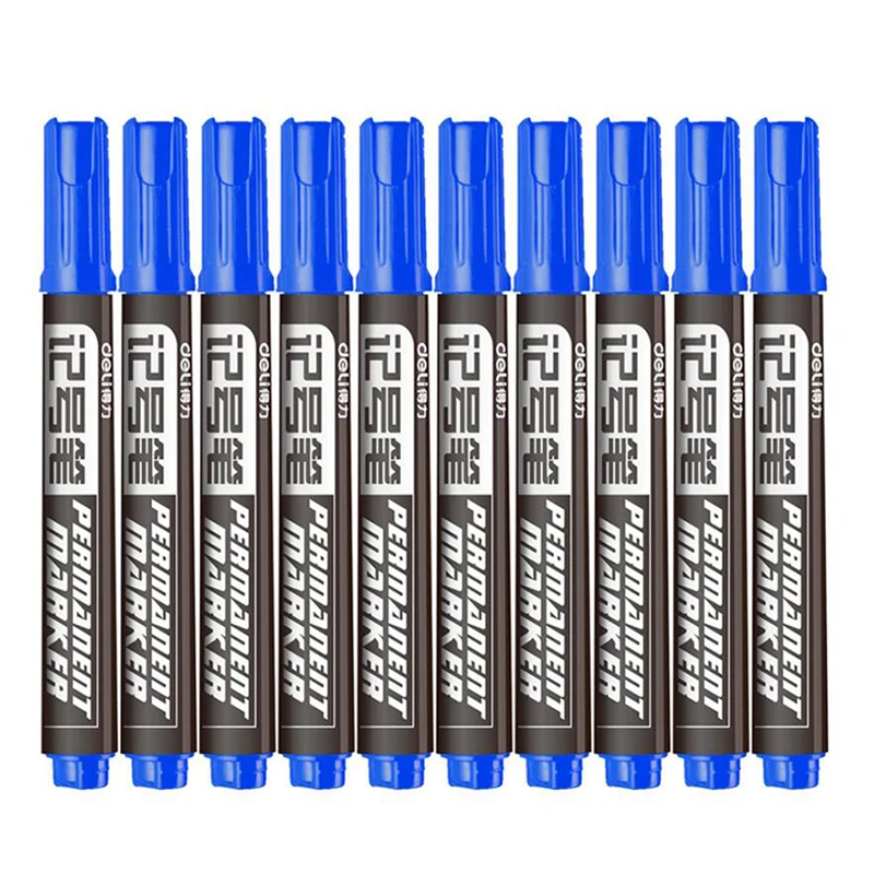 10pcs Permanent Marker Pen Oil-Based Paint Marker 3 Colors Signature Pen Waterproof Stationery Supplies metallic marker 8 colors 0 7mm extra fine point paint marker non toxic waterproof permanent marker pen diy art