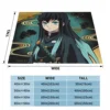 Demon Slayer Blanket Fleece Plush All Season Multifunction Super Warm Plaid Muichiro Throw Blankets For bed Plush Thin Quilt 3