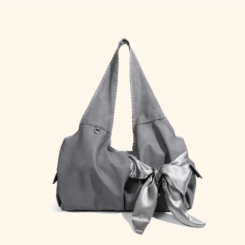 

Japan Style Casual Large Capacity Bow Tie Tote For Women Luxury Designer And Purses 2024 New Multi-layer Underarm Shoulder Bag