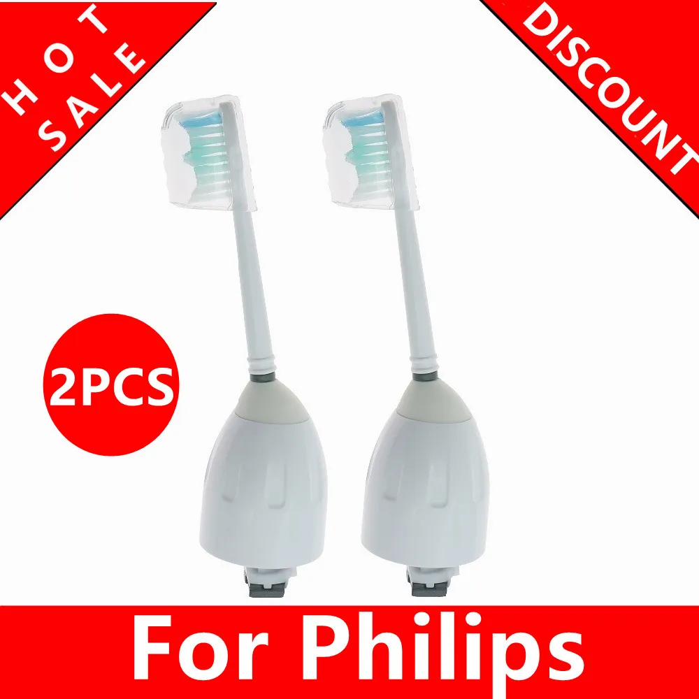 2PCS Electric Toothbrush Heads For Philips Sonicare Brush Head E-Series Essence Elite Advance HX7022 HX7001 HX9500 HX9552 HX9800