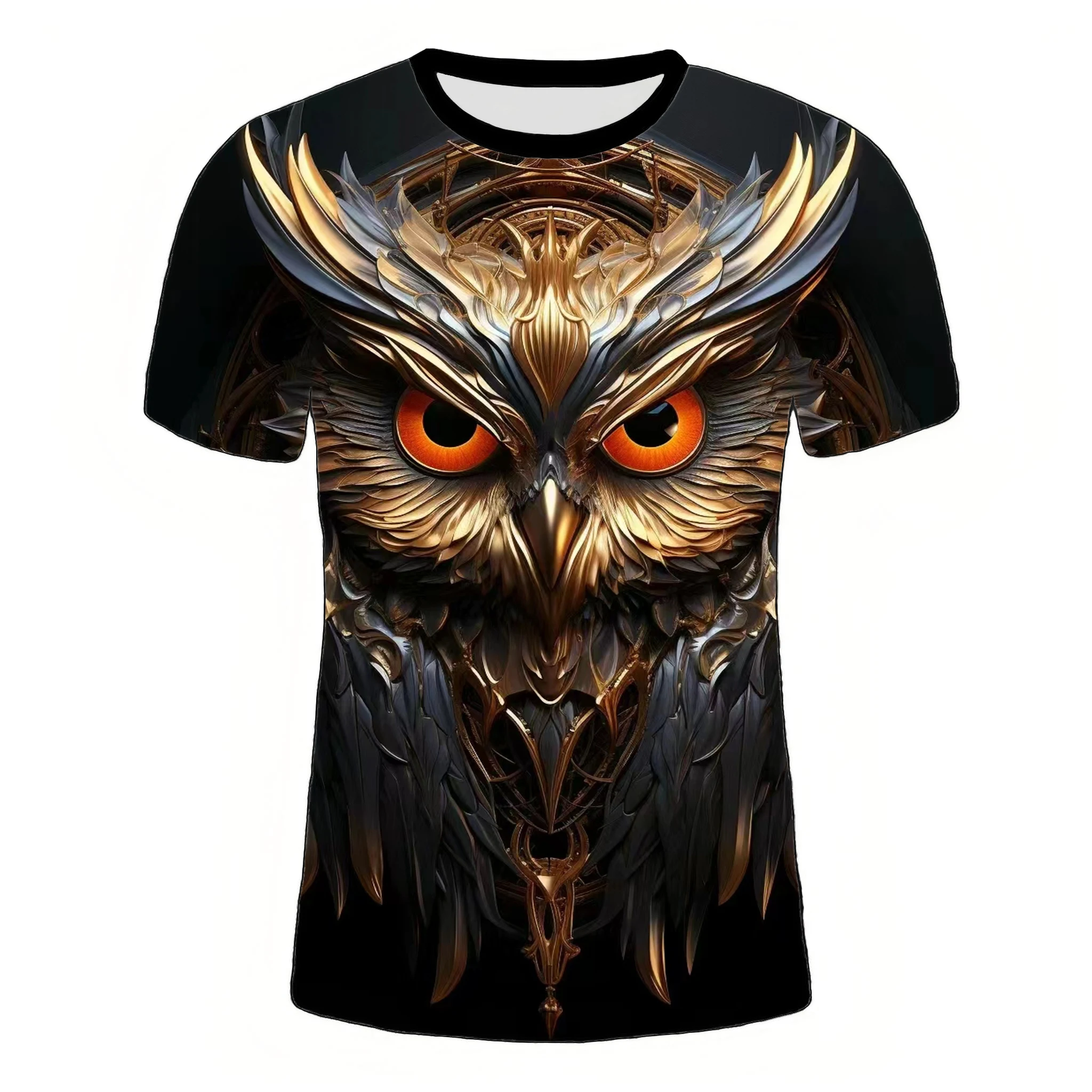 

New 2024 Men's outdoor casual breathable short sleeve 3D digital printed animal 8 pattern top men's sport new design T-shirt