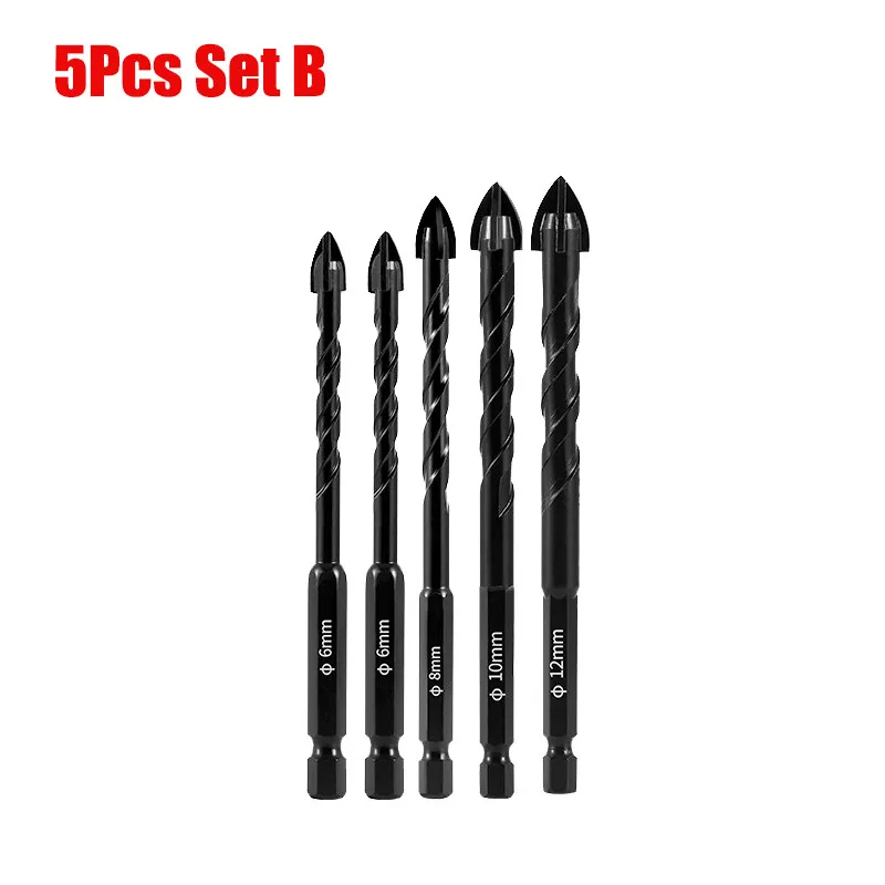 Jeu De Forets Multi-usages, Accessoire Pour Le Perçage Des Carreaux De Ceramique Du Beton Et Du Verre 8 Pieces 89035057