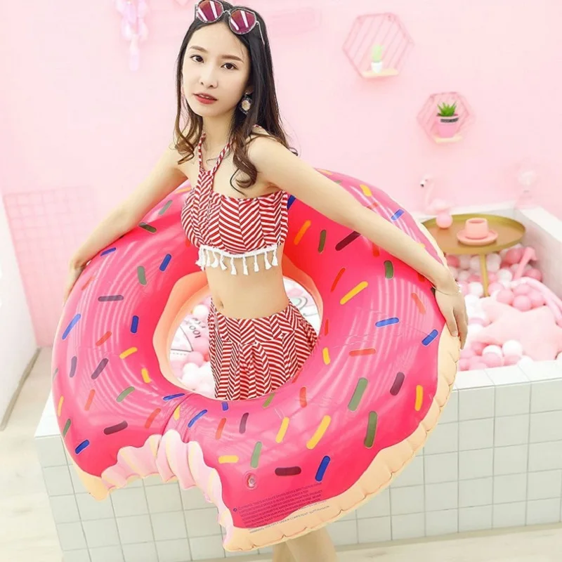 Inflatable Swimming Ring Donut Pool Float for Adult Kids Swimming Circle Ring Mattress for Swimming Pool Toys Seat Dropshipping 5