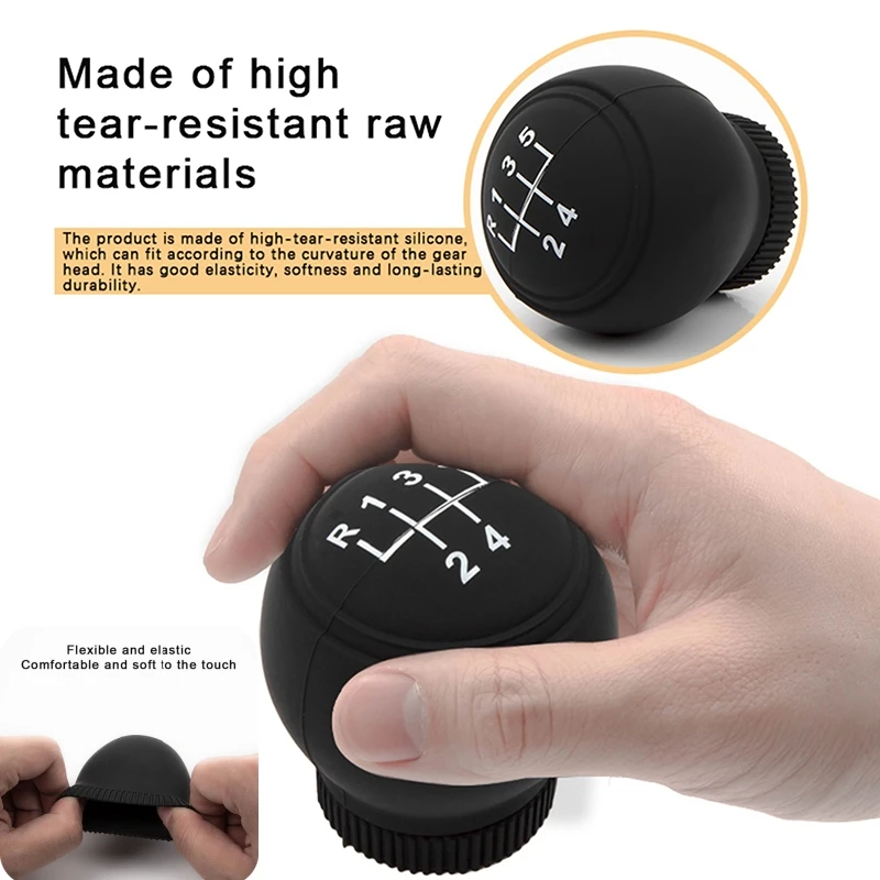 

Universal Gear Shift Knob Silicone Cover Protect Top Dustproof WaterProof Skin Nonslip Shifter Collar Manual For Tucson