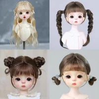 30cm Doll Wig Bangs Ponytail Curly Soft Mohair Wig Suitable for1/6BJD Doll Wig Toy Accessories 6-7 Inches Hair 1