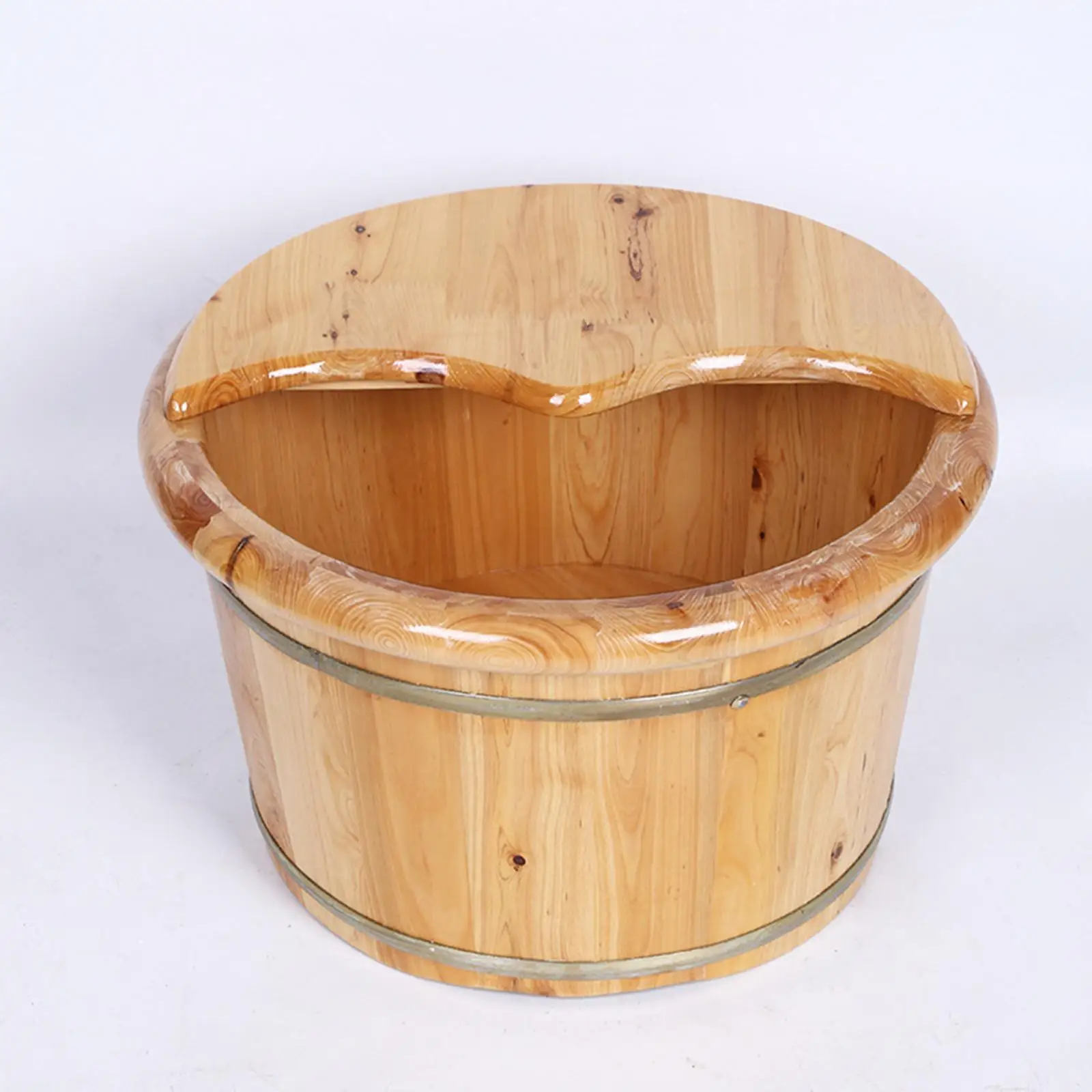 Portable Foot Bath Basin Foot Soaking Basin Wood Foot Footbath Bucket for Bathroom Outdoor Women and Men Soaking Feet Sauna Home