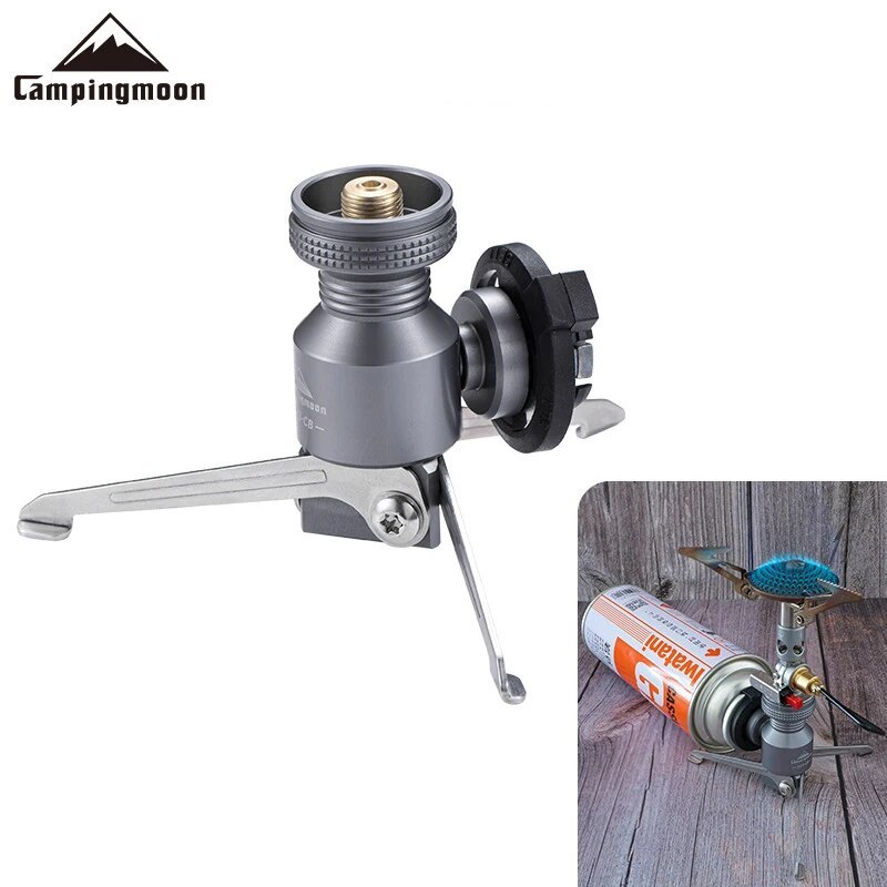 CPAMINGMOON Z23-CB Rocket Furnace Support Three Pin Adapter Long Gas Flat Gas Furnace Head Bracket Foldable Gas Hob Connector