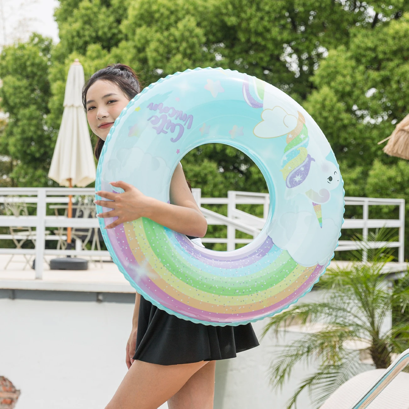 Women's Inflatable Float, Adult Underarm Swimming Ring, Beach Toy Adult Swimming Pool Float, Essential For Swimming 3