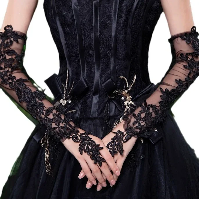 New Lace Wedding Gloves Extended Thin Bridal Gown Gloves Summer Hollow Sleeves Bridal Accessories From China Mainland
