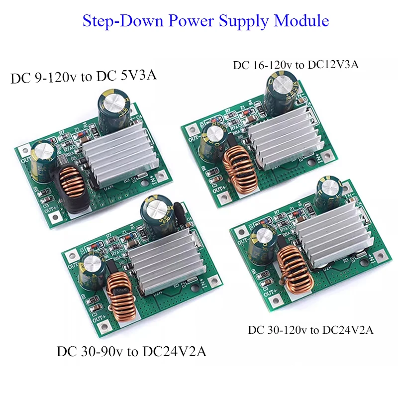 3A 스텝다운 모듈 전원 공급 장치 DC-DC 컨버터 9V-120V에서 5V 12V로 변환하는 비절연형 벅 컨버터(전자기기용)