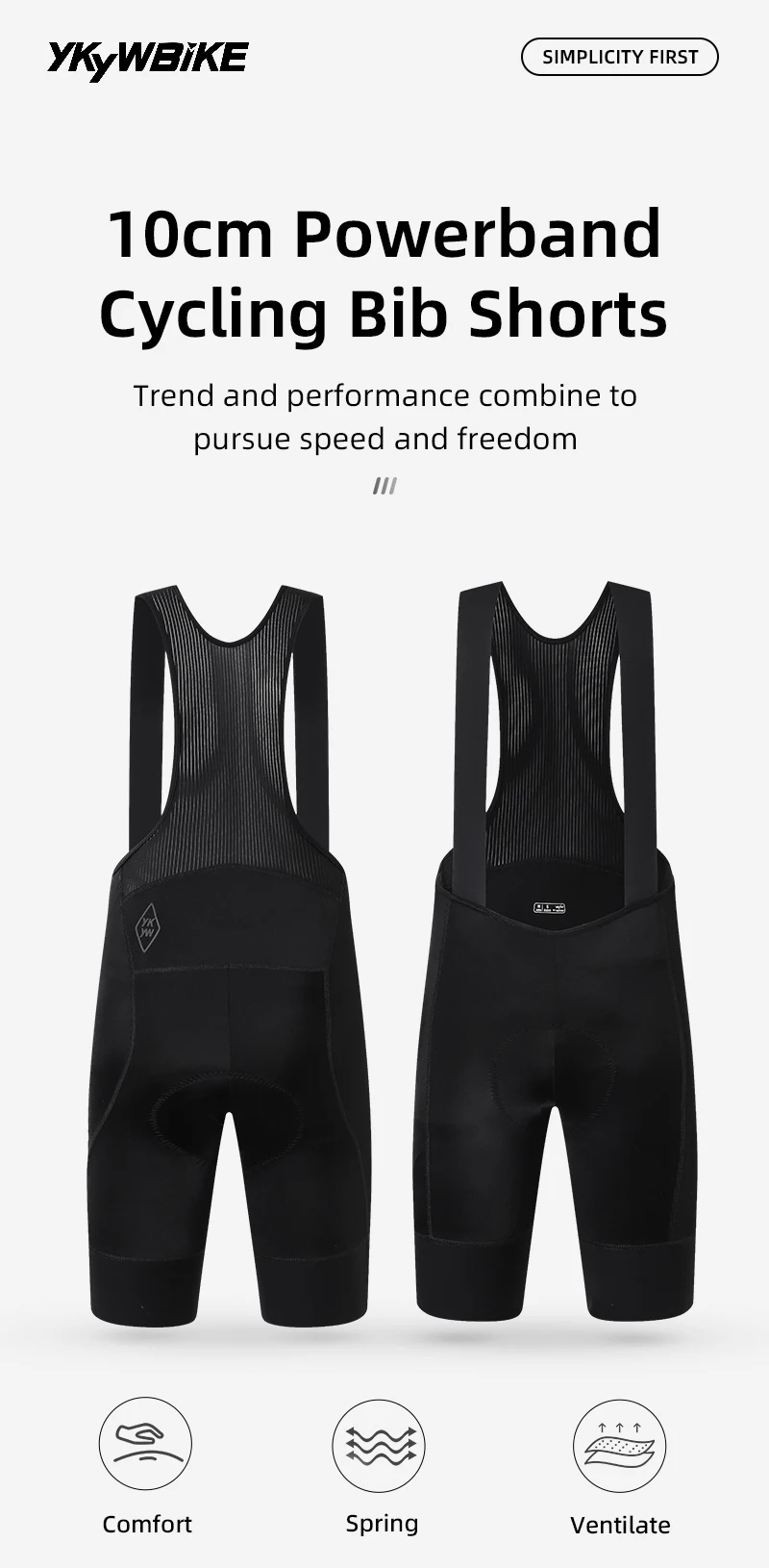 YKYWBIKE Herren Radsport Pro Trägerhose 6 Stunden Fahrt Sommer Atmungsaktive Fahrrad-Tights Belgien Gepolsterte Fahrrad-Trägerhose Italien MITI – Detail 14