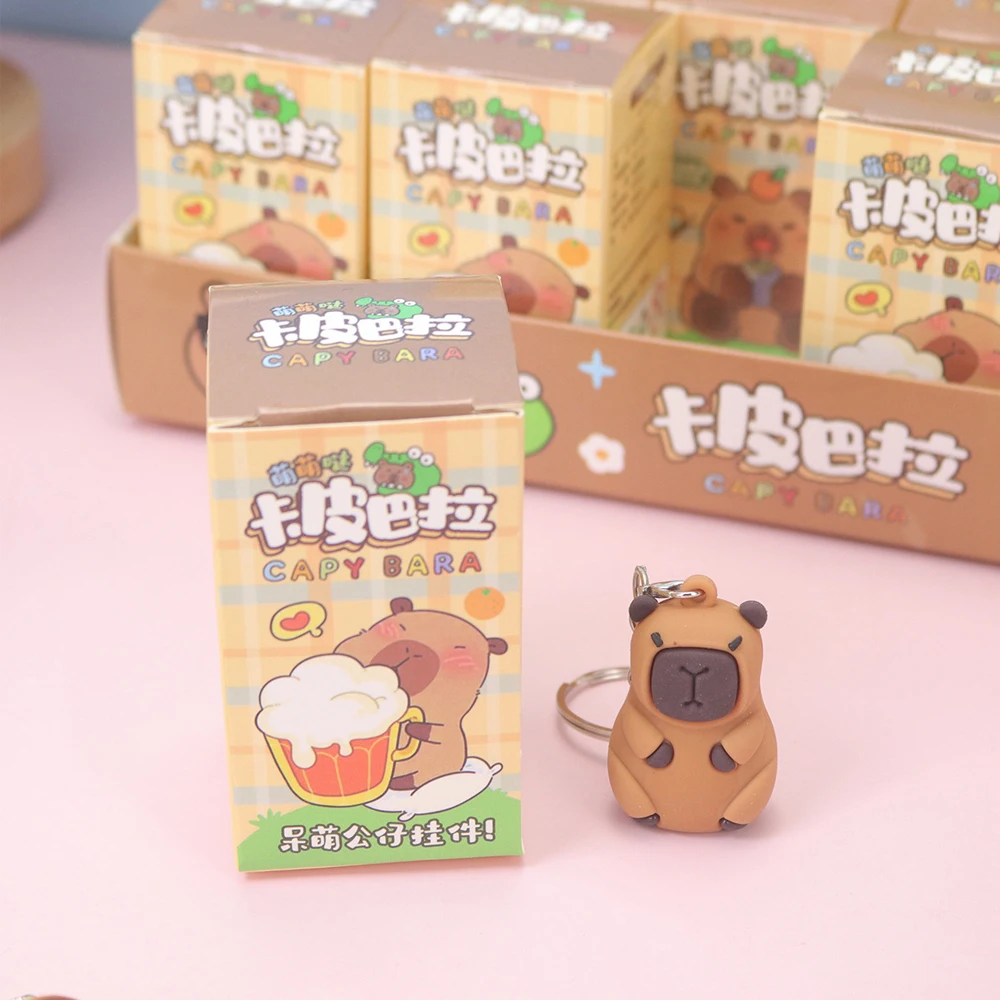 새로운 Capybara 블라인드 박스 시뮬레이션 미니 Capibara 액션 피규어 인형 어린이 생일 크리스마스 선물