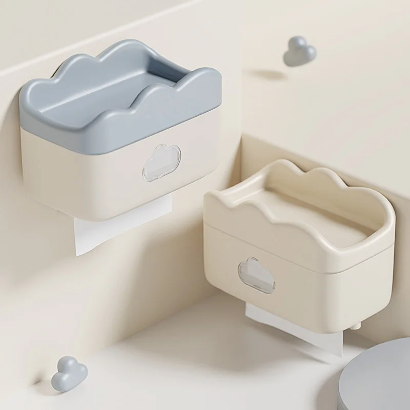 

Кремовый бумажный ящик для полотенец, настенный ящик для туалетной бумаги, ящик для бумаги, барабан, бытовая креативная полка для туалетной бумаги