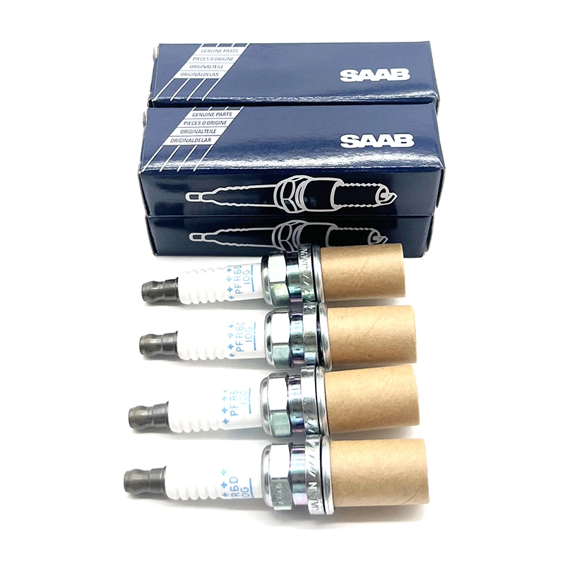 Set Of 4 Genuine Saab Spark Plugs For 9-3 (2003-2008) - Part # 12787099 / 55571391 9 thumbnail image