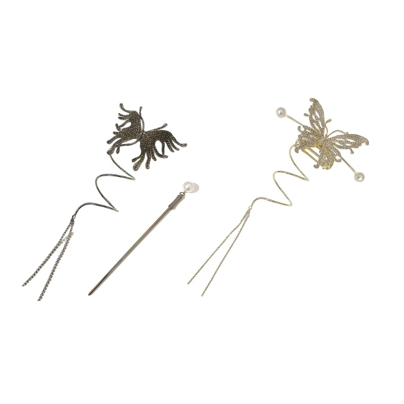 

MXMB Versatile Black Gold Hair Shape Headdress Elegant Hairpin