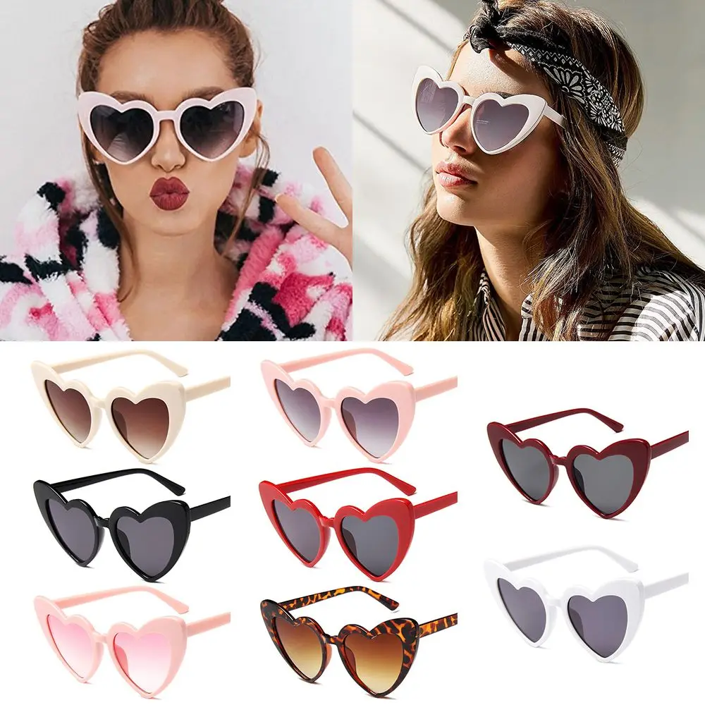 

Retro Women Clout Goggle Eyewear Heart-Shaped Sunglasses Vintage Sunglasses UV400 Protection