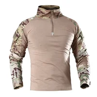 Outdoor Tactical Hiking T-Shirts Men Combat Military Army CP Camouflage Long Sleeve Hunting Climbing Shirt Cotton Sport Clothes 3