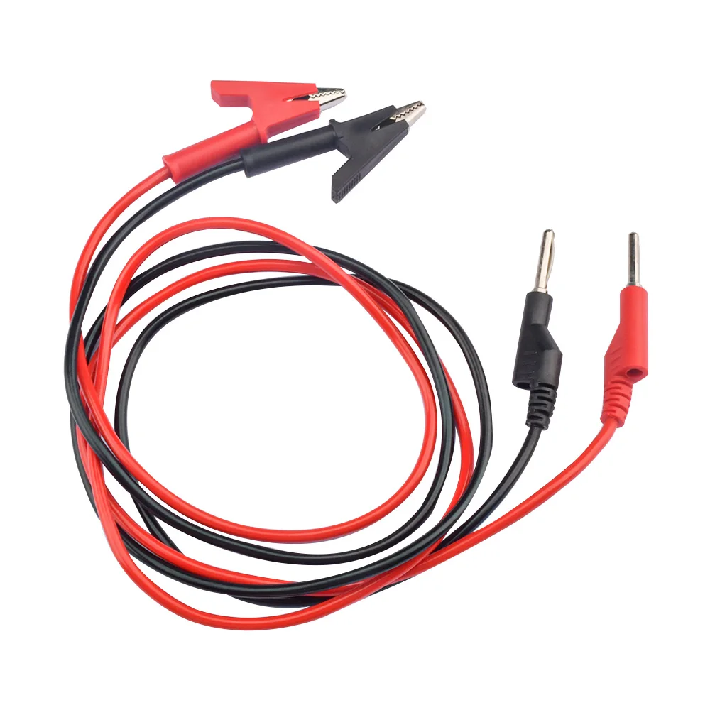 1M Double End Test lead Wire Line electrical Voltage 4mm Banana Plug Alligator Clip Crocodile 8A-12A multimeter DIY Test Wires alligator clips electric test clamp test probes test leads test lead wire electrical test wire