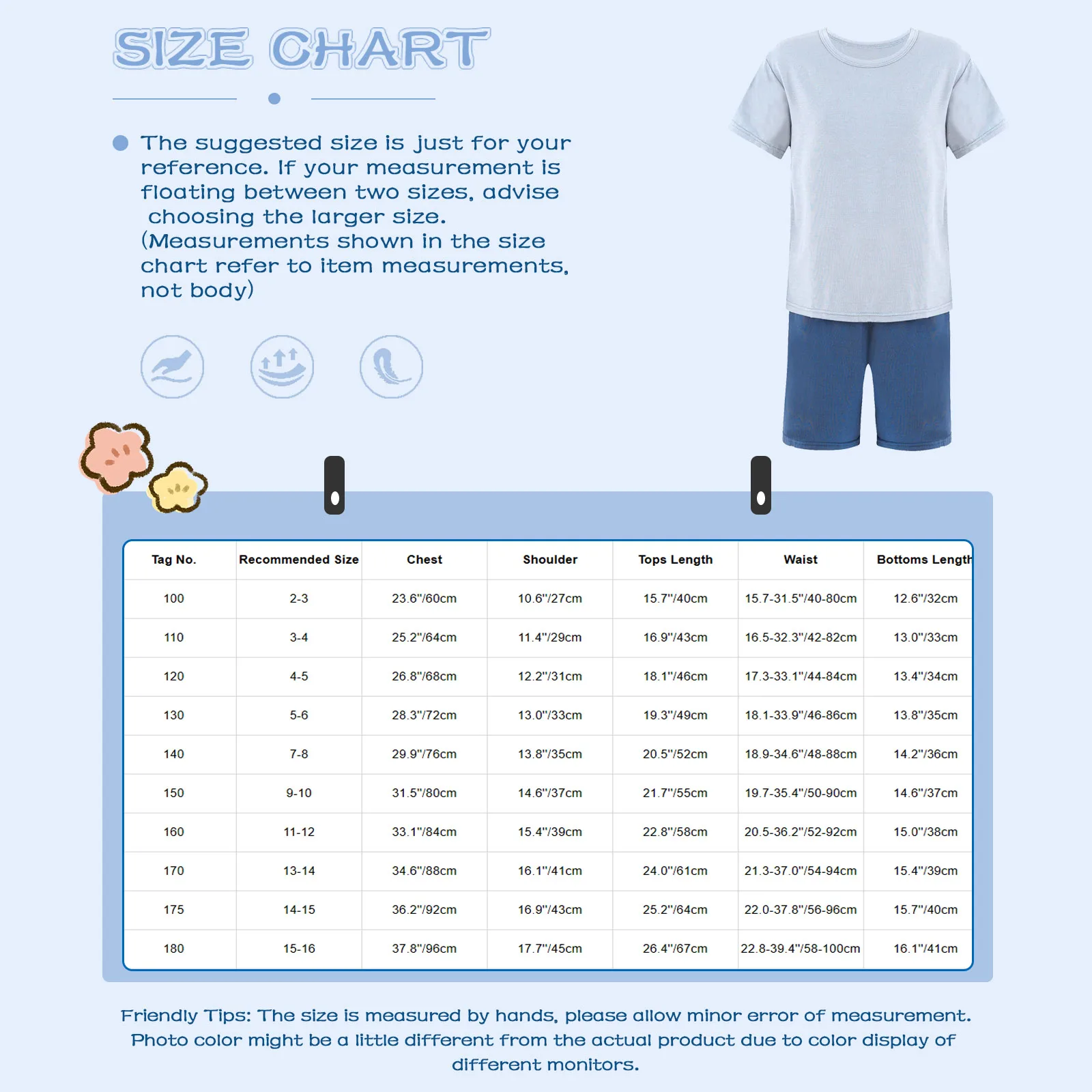 Kids Boys Girls Pajama Set Unisex Sleepwear Nightwear Homewear Loungewear Round Neck Short Sleeve T-shirt with Shorts Bottoms images - 6