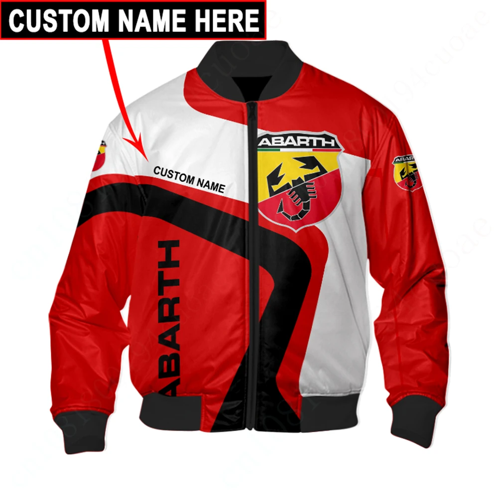 

Abarth Bomber Jacket Techwear Baseball Uniform Thick Coats 3D Windbreaker Jackets For Men's Clothing Harajuku Parkas Jacket