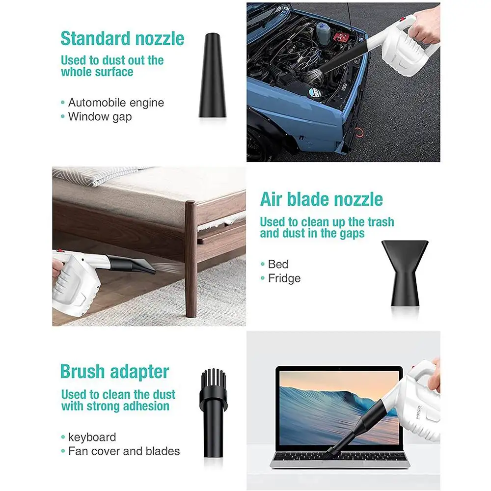Espanador de ar Elétrico Multifuncional Poderoso Ventos Fortes Ajustáveis Soprador de Poeira de Alta Potência Velocidades 550w - Imagem 2