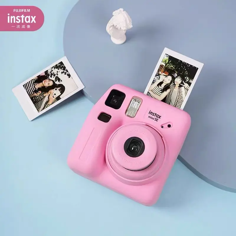 Fujifilm Instax Mini SE Instant Camera Film Auto-focusing Wrist Strap Birthday Christmas for Girl Optional Photo Paper Gift Box