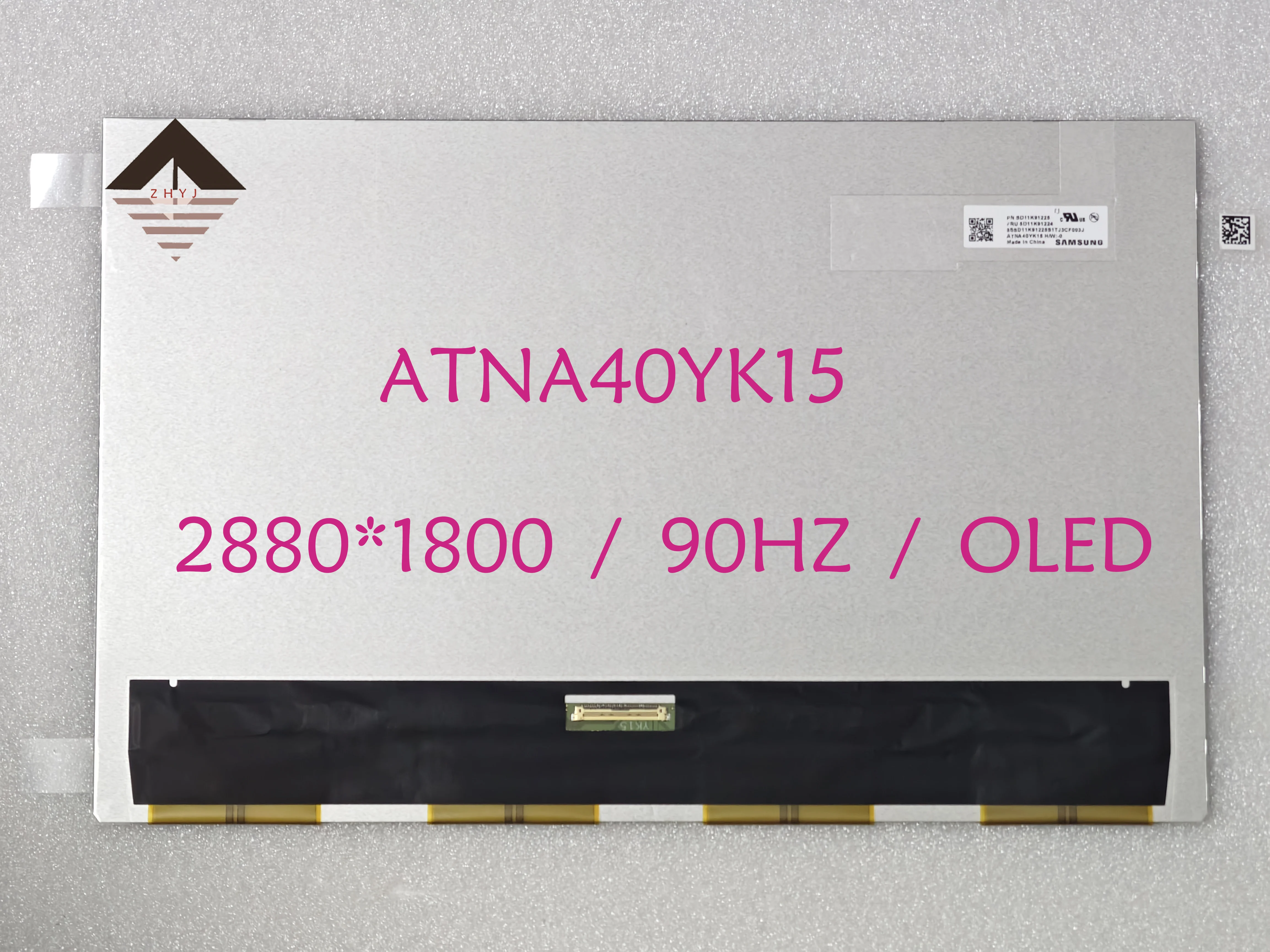 ATNA40YK15-0 14.0 인치 노트북 디스플레이 OLED 스크린 IPS 패널, QHD 2880x1800 AMOLED 터치 없음