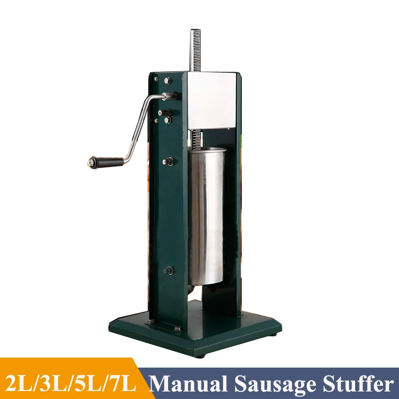 2L/3L/5L/7L Meat Sausage Stuffer Sausage Syringe Vertical Painting Making Machine Manual Meat Fillier Processor
