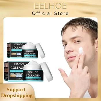 EELHOE Men Anti Aging Wrinkle Face Cream Deep Moisturizing Oil Controlling Day Firming Face Care Cream for Brighten Lifting Skin