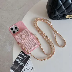 Elegant Crossbody Wallet with Card Holder & PU Leather Phone Case Cover - iPhone 13 Mini (Pink)