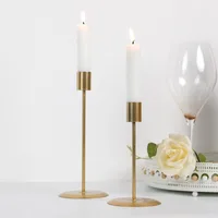 Nordic Single Head Simple Iron Art Candle Holders Christmas Table Ornaments Romantic Wedding Decoration Metal Candlestick 1